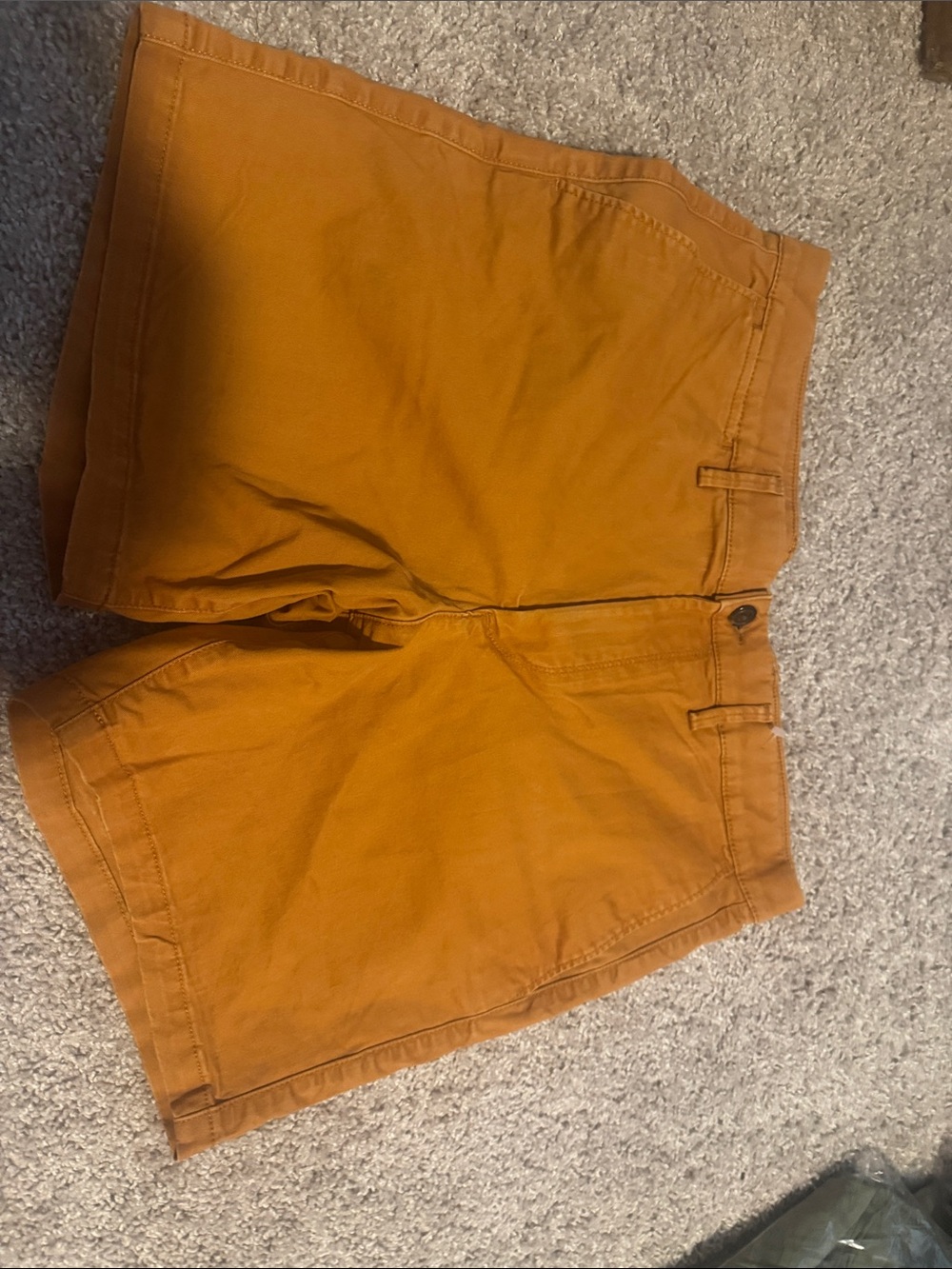 Womens GAP Cotton Chino Shorts in Rust Orange
